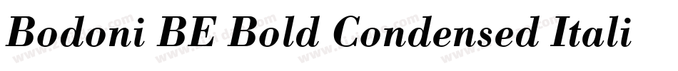 Bodoni BE Bold Condensed Italic字体转换